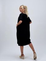 Rochie vaporoasă cu mânecă scurtă și buzunare ascunse - imagine 29