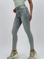 Jeans | Blug nisipiu slim fit cu push-up și ștrasuri - imagine 2
