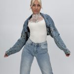 Jachetă bolero din denim