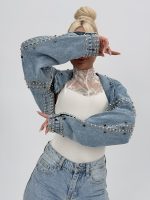 Jachetă bolero din denim - imagine 2