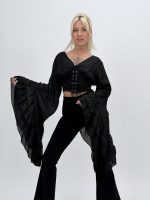 Cămașă cu mâneci supradimensionate - imagine 8