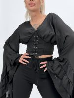 Cămașă cu mâneci supradimensionate - imagine 11