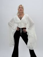 Cămașă cu mâneci supradimensionate - imagine 4