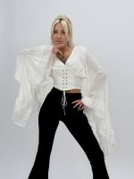 Cămașă cu mâneci supradimensionate