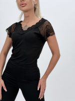 Bluză cu dantelă pe umeri - imagine 10