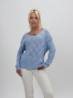 Bluză din tricot în V cu mânecă lungă - imagine 5