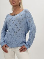 Bluză din tricot în V cu mânecă lungă - imagine 6