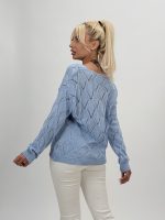 Bluză din tricot în V cu mânecă lungă - imagine 7