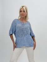 Bluză oversized din tricot cu decolteu în V - imagine 11
