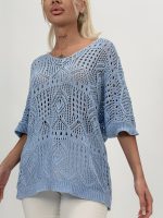 Bluză oversized din tricot cu decolteu în V - imagine 12