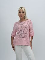 Bluză din tricot cu model perforat - imagine 5