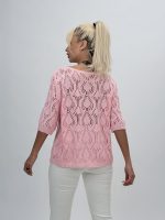 Bluză din tricot cu model perforat - imagine 8