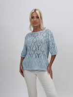 Bluză din tricot cu model perforat