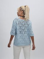 Bluză din tricot cu model perforat - imagine 4