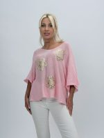 Bluză din tricot subțire cu model din paiete - imagine 2