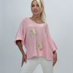 Bluză din tricot subțire cu model din paiete