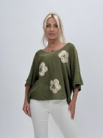 Bluză din tricot subțire cu model din paiete - imagine 5