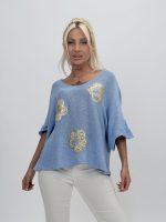 Bluză din tricot subțire cu model din paiete - imagine 9