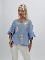 Bluză din tricot subțire cu model din paiete - imagine 10