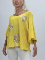 Bluză din tricot subțire cu model din paiete - imagine 15