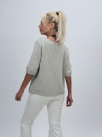 Bluză din tricot cu mânecă scurtă - imagine 8