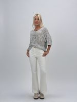 Bluză oversized din tricot cu decolteu în V - imagine 9