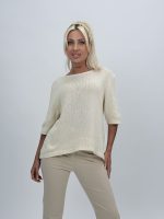 Bluză din tricot cu mânecă scurtă - imagine 2