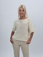 Bluză din tricot cu mânecă scurtă - imagine 2