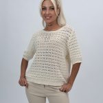 Bluză din tricot cu mânecă scurtă