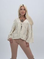 Blazer cu broderie mileu