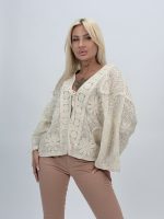 Blazer cu broderie mileu - imagine 2