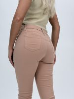 Pantalon slim fit color cu push-up - imagine 5