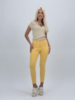 Pantalon slim fit color cu push-up - imagine 6