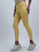 Pantalon slim fit color cu push-up - imagine 8