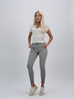 Pantalon slim fit color cu push-up - imagine 11