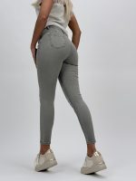 Pantalon slim fit color cu push-up - imagine 14