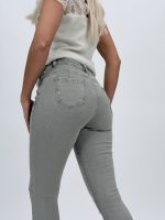 Pantalon slim fit color cu push-up - imagine 15