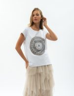 Tricou din bumbac cu model indi