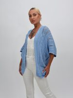 Blazer din tricot cu mâneci 3/4 - imagine 4