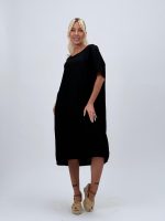 Rochie vaporoasă cu mânecă scurtă și buzunare ascunse - imagine 28