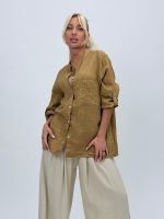 Cămașă din in cu buzunare - imagine 10