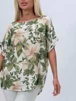 Bluză oversized cu imprimeu floral - imagine 3