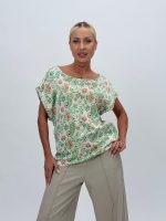 Bluză din satin imprimat