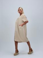 Rochie vaporoasă cu mânecă scurtă și buzunare ascunse - imagine 6