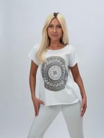 Tricou din bumbac cu model indi - imagine 2