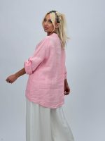 Cămașă din in cu buzunare - imagine 8