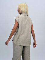 Cămașă din in cu lurex - imagine 3