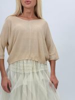 Bluză scurtă tip raglan cu lurex - imagine 7