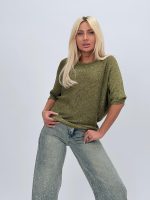 Bluză din tricot cu lurex și nasturi la spate - imagine 11