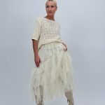 Fustă din tulle cu volane